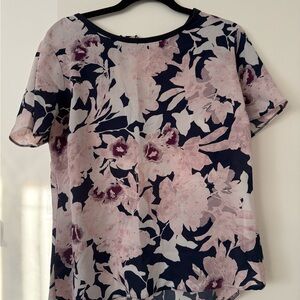 Papaya Navy and Pink Floral Blouse